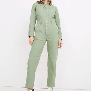 Madewell Green Denim Boiler Jumpsuit | Utility Style | Size XS